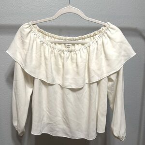 wilfred white off the shoulder long sleeve